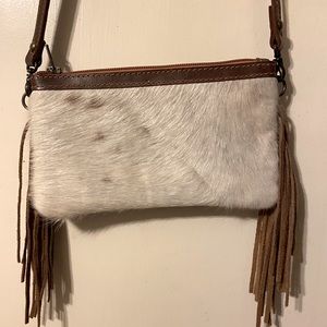 Boutique style Cowhide crossbody
